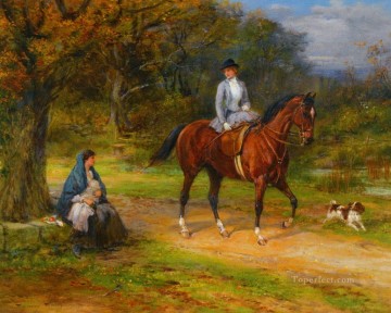 道を尋ねる 2 ヘイウッド・ハーディの乗馬 Oil Paintings